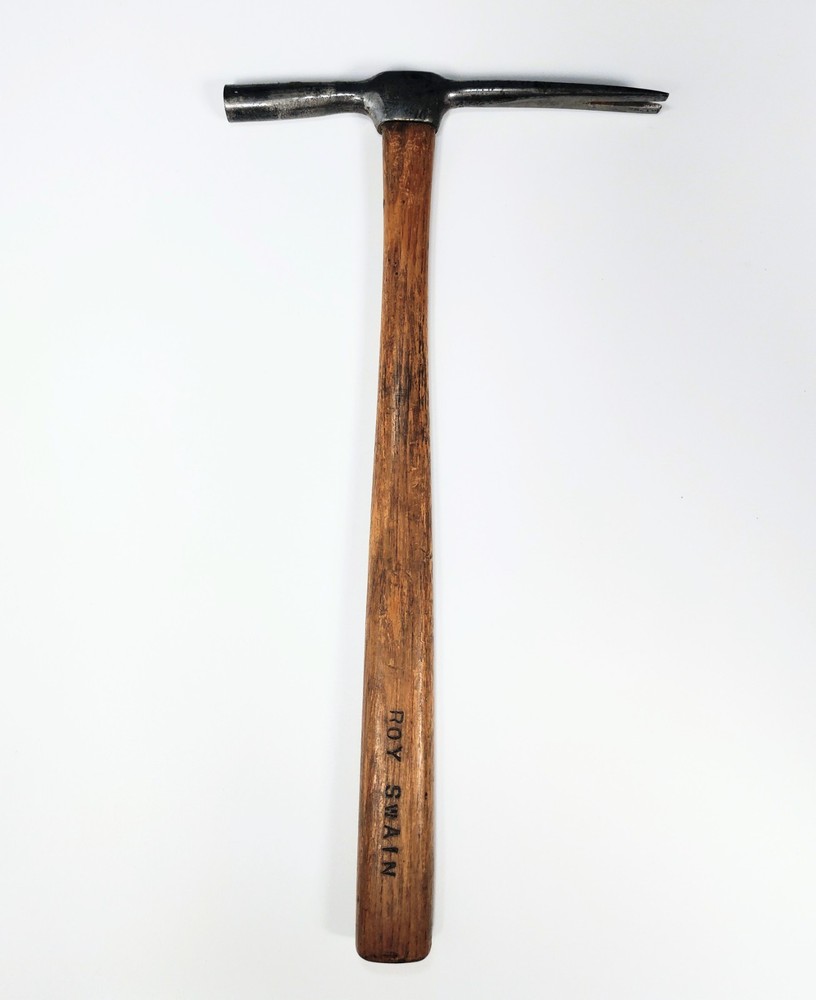 Antique Tact Hammer Oak Handle 12.75"