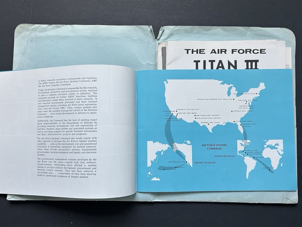 1966-1967 U.S. Air Force Systems Command Press Information Kit Folder Lot