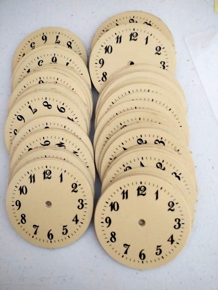 Lot Ivory Clock Faces  New  100 pieces.