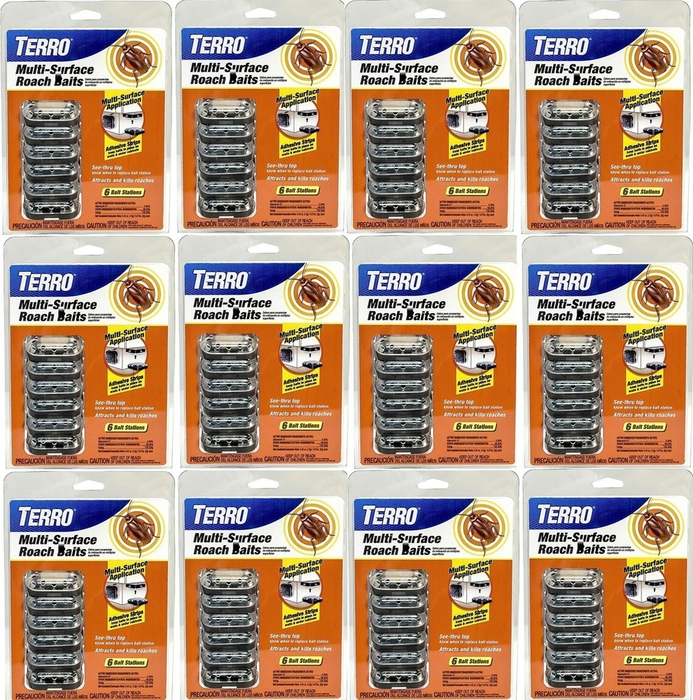 Terro T500 6 Count Multi Surface Roach Baits - Pack of 12