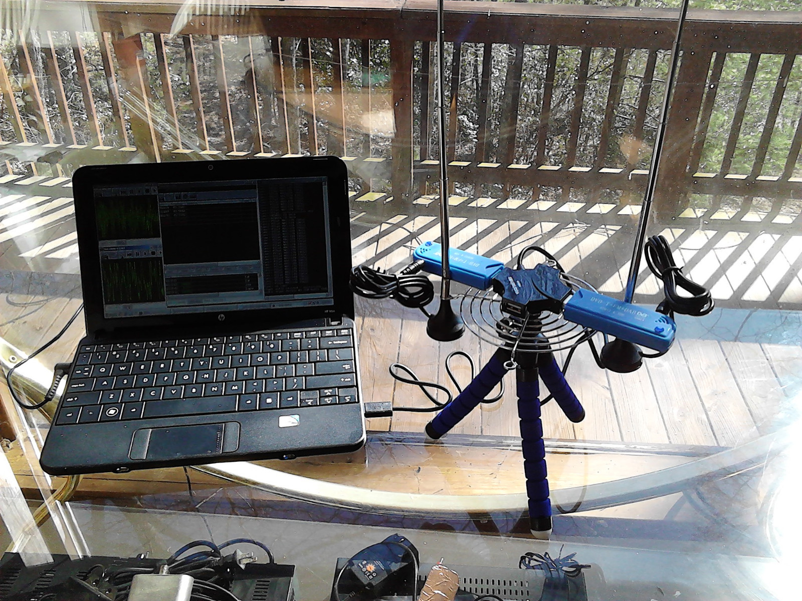 "BLUEBEAM" DUAL SDR RADIO (2x) RTL2832U+R820T2 Drone Tripod Rig