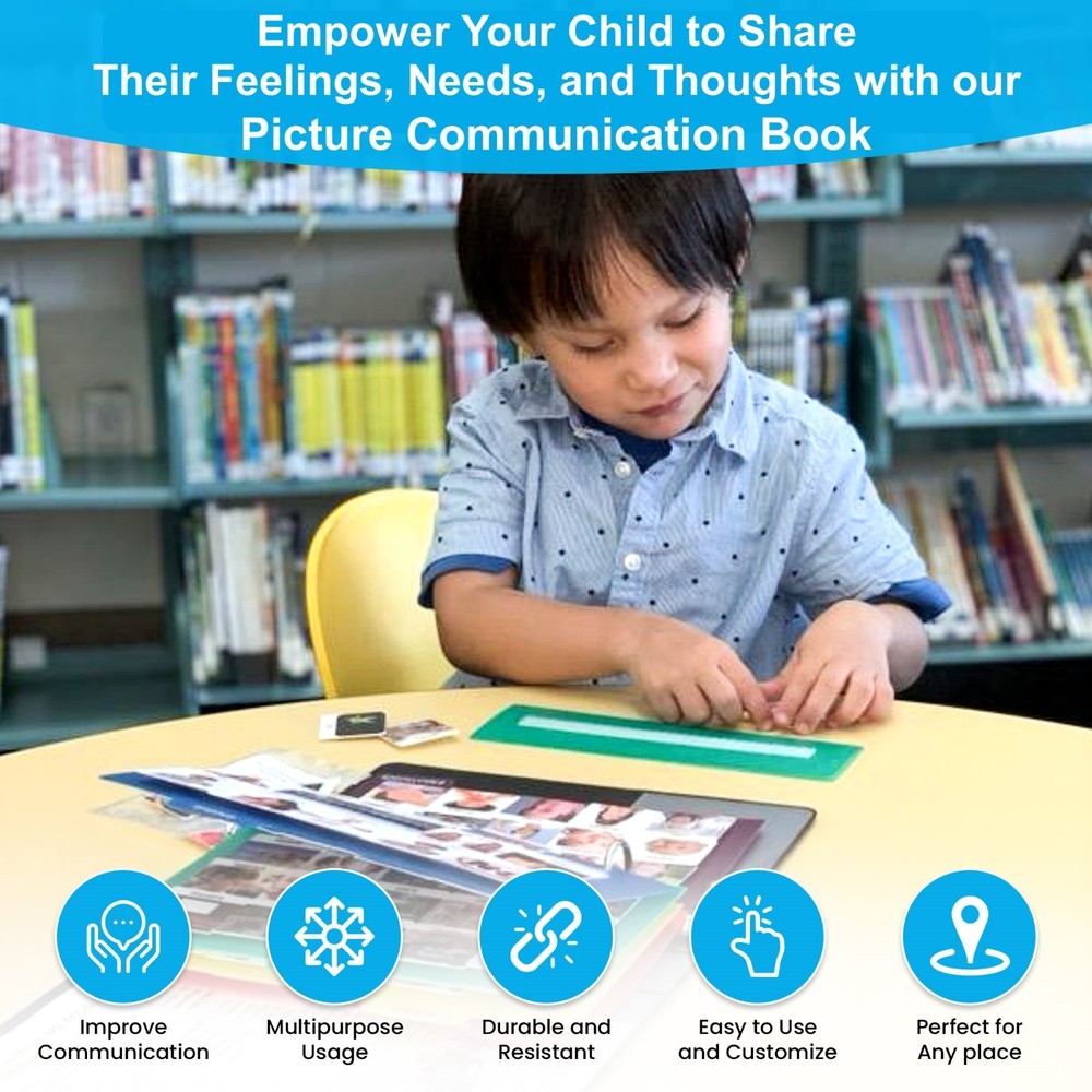 Small Real Visual Communication Book ADHD-Autism Picture Exchange Learning Tool