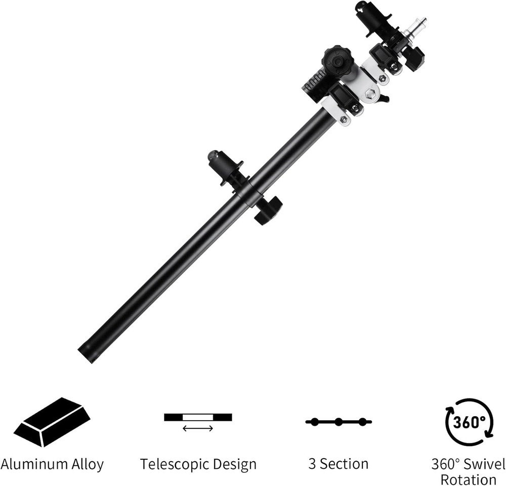 Extendable Reflector Bracket - 21-53 inches Telescopic Arm