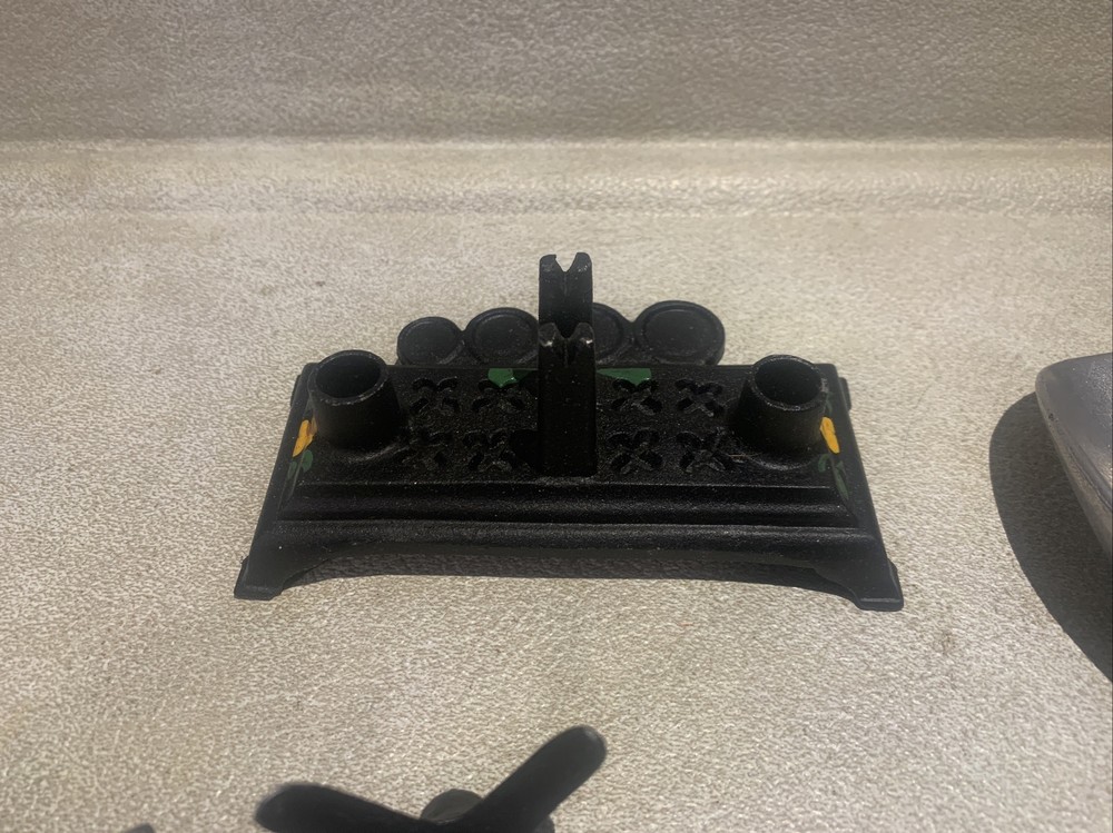 Vintage Mini Cast Iron Scale Weights Detachable Basket