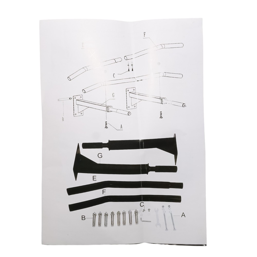 Horizontal Wall Mount Multi Functional Pull Up/ Chin Up Body Building Bar