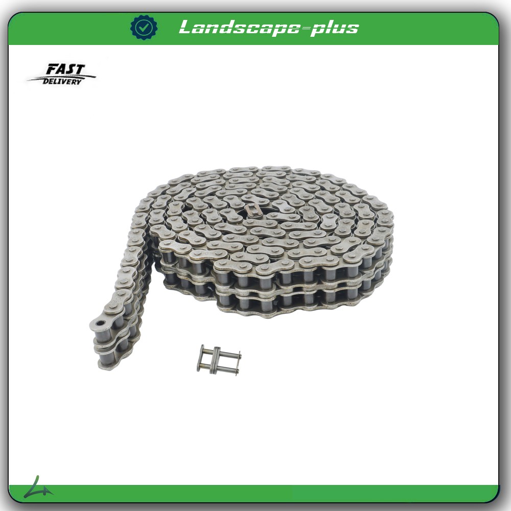 #60-2 Double Strand Duplex Roller Chain 10 Ft with 2 Connect Links