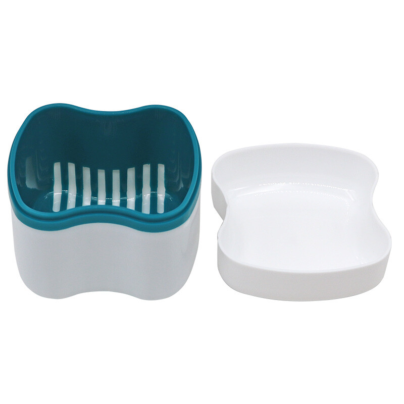 1pc Box Clean Teeth Case Dental False Teeth Storage Box With Hanging Net