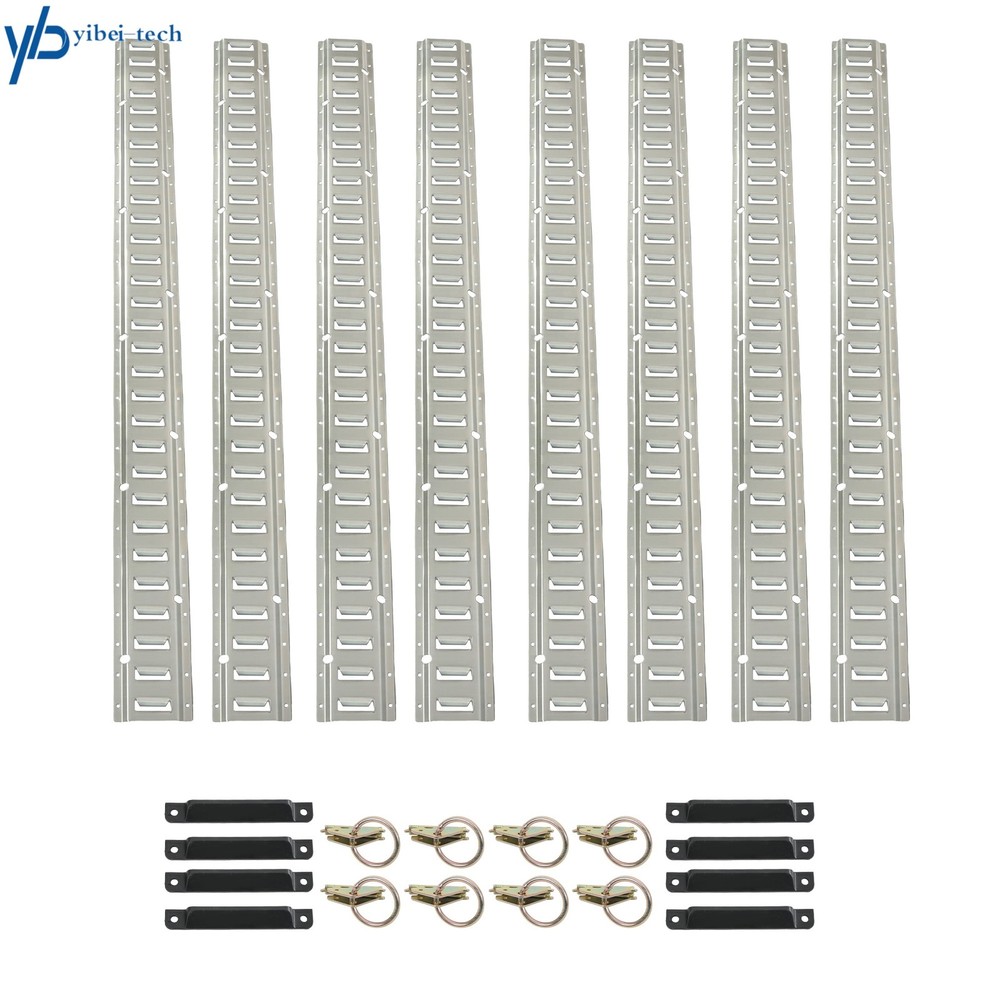 For Trucks Vans 24 Pack 5' E Track Rail Tie-Down Kit Galvanized Secure Cargo