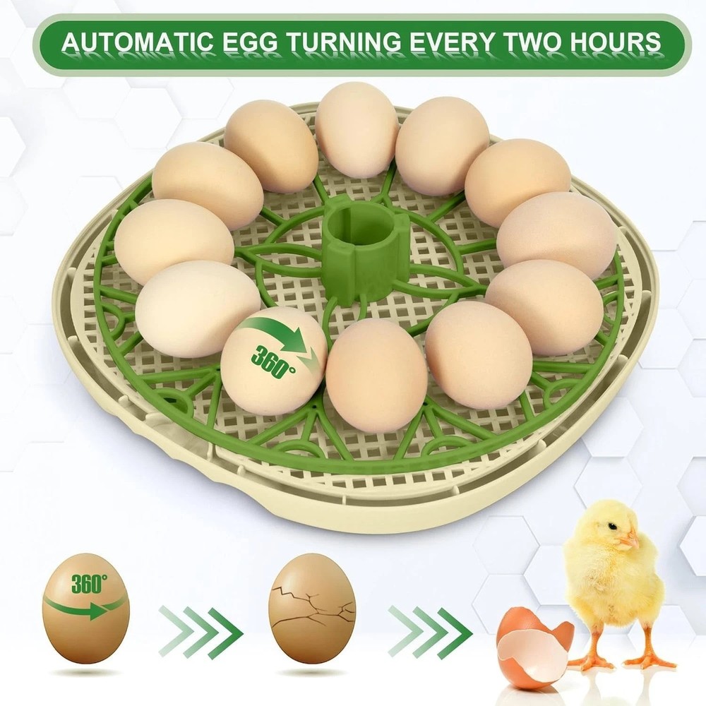 Smart Chicken Incubators for Hatching Eggs with Automatic Turner Small Poultr...