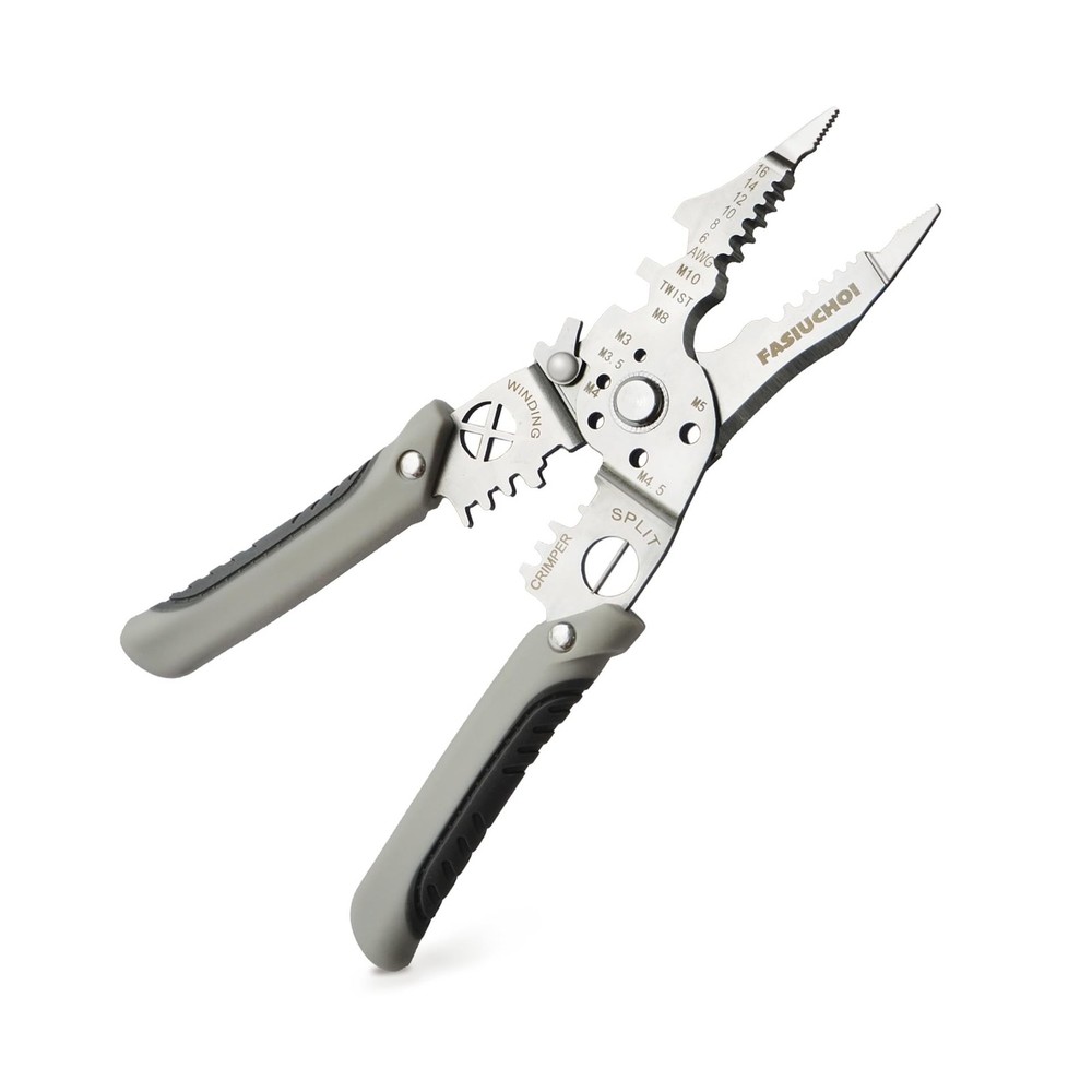 Multi-function Wire Stripper Tool Electrical, 9-in-1 Wire Cutter & Wire Crimp...