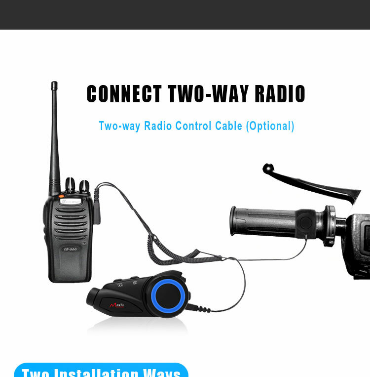 Bluetooth Motorcycle Intercom Headset Communication Camera Helmet Kit 6 Rider