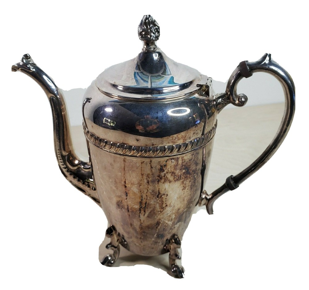 Silver Plated Coffee Tea Pot Only Serving Hot Drinks Shabby Victorian Crosby
