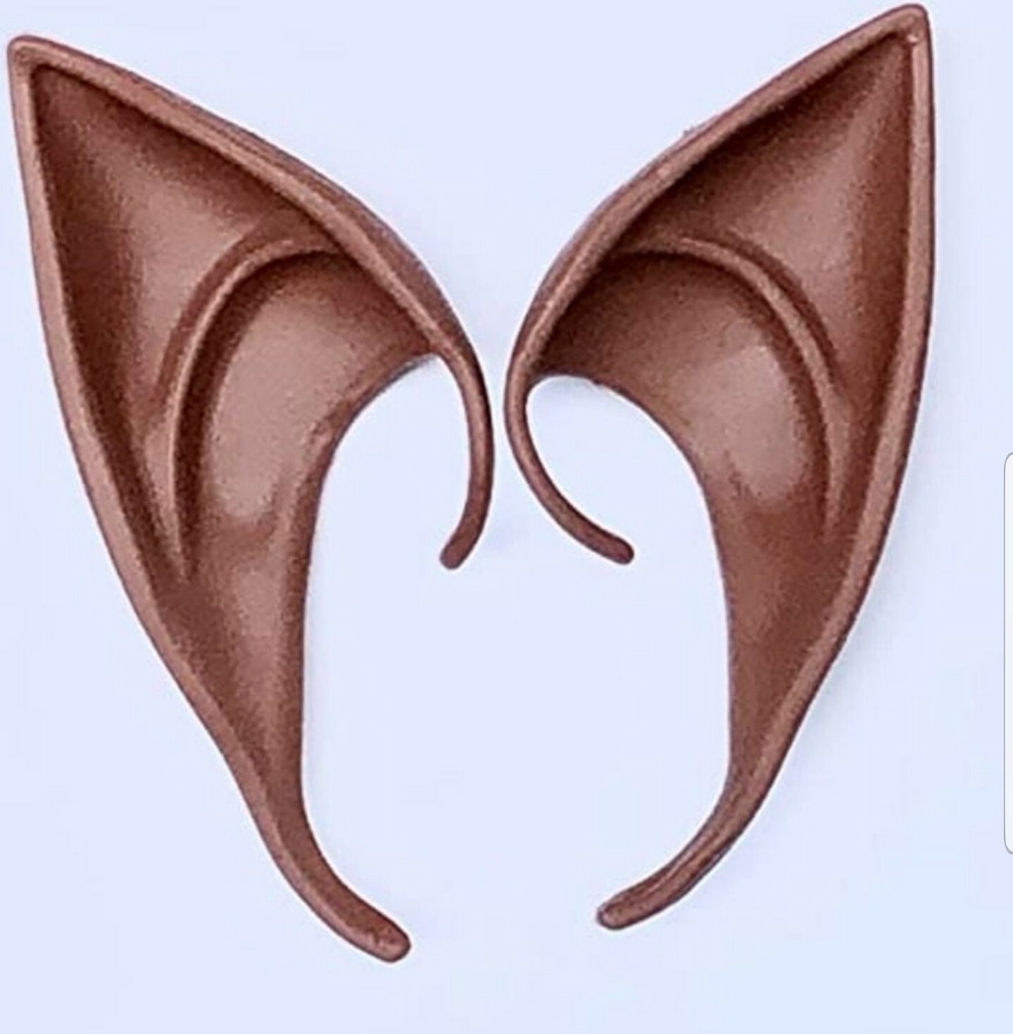 Dark skin Elf Ears latex Brown elven 10cm African American prosthetic cosplay
