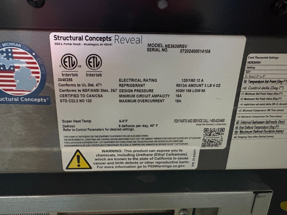 Service Refrigerated Slide In Counter Case