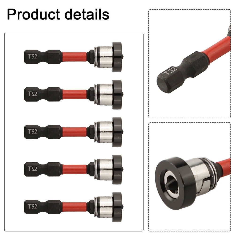 5Pcs Magnetic Plasterboard Positioning Screwdriver Bits Hand Electric Drill Bit