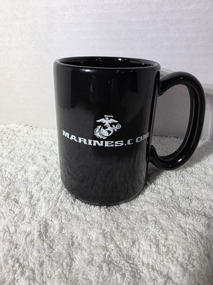 US Marine Corps Black Ceramic Coffee Mug
