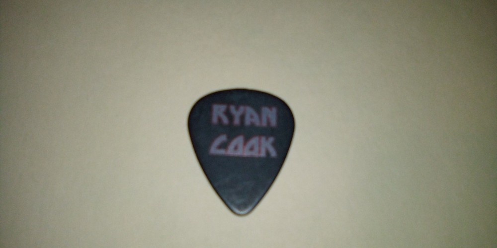 RYAN COOK SILVER & RED ON BLACK TOUR SIGNATURE GUITAR PICK ACE FREHLEY BAND KISS