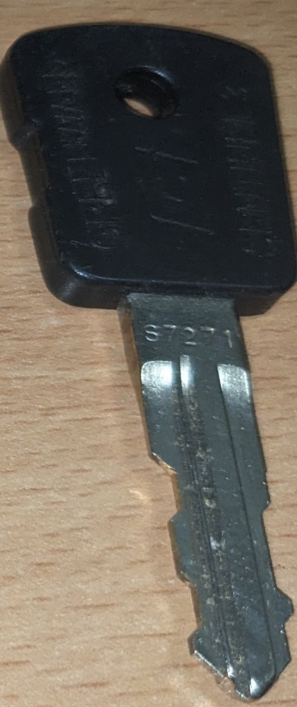 GREENWALD SENTINEL 3 KEY PART #GW91-2000-19 CODED S7271