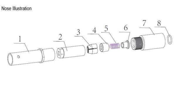 RATMG06 Nose for Huck® 3/16" Magna-grip® Fasteners