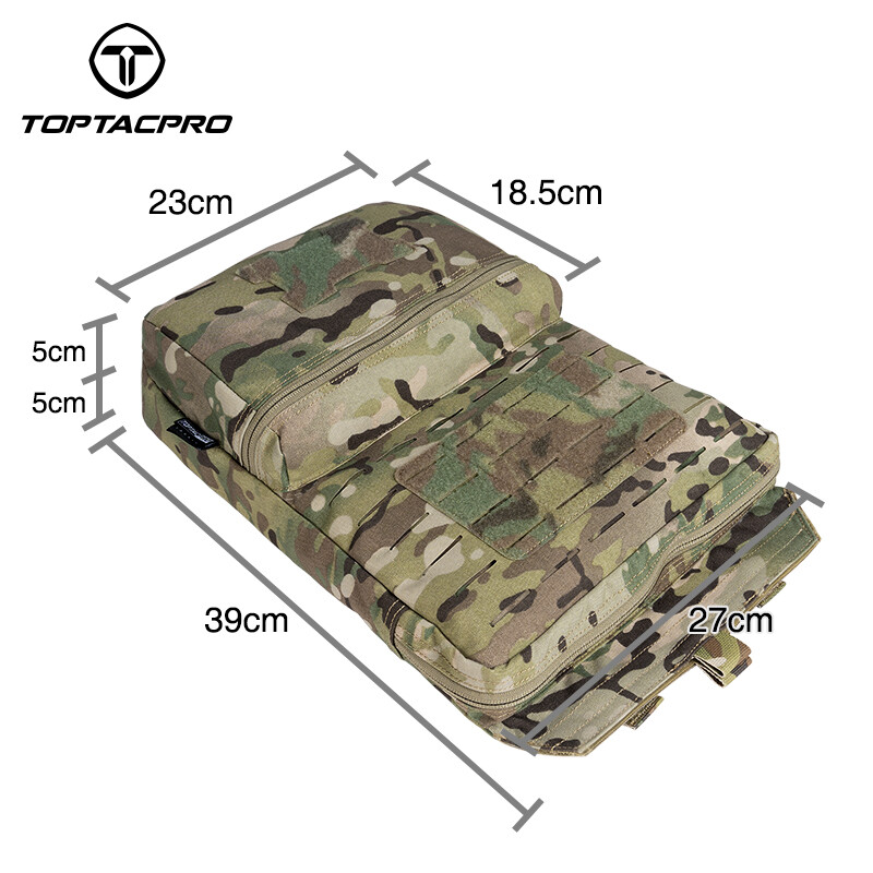 TOPTACPRO Tactical Hydration Backpack 2L MOLLE Water Bag Hydration Pouch Airsoft