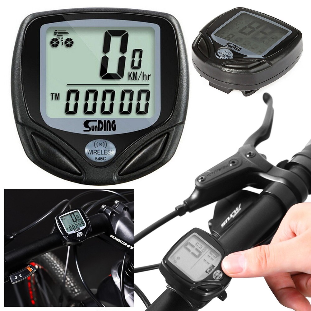Bike Speedometer LCD Wireless Bicycle Computer Odometer Cadence Waterproof mX