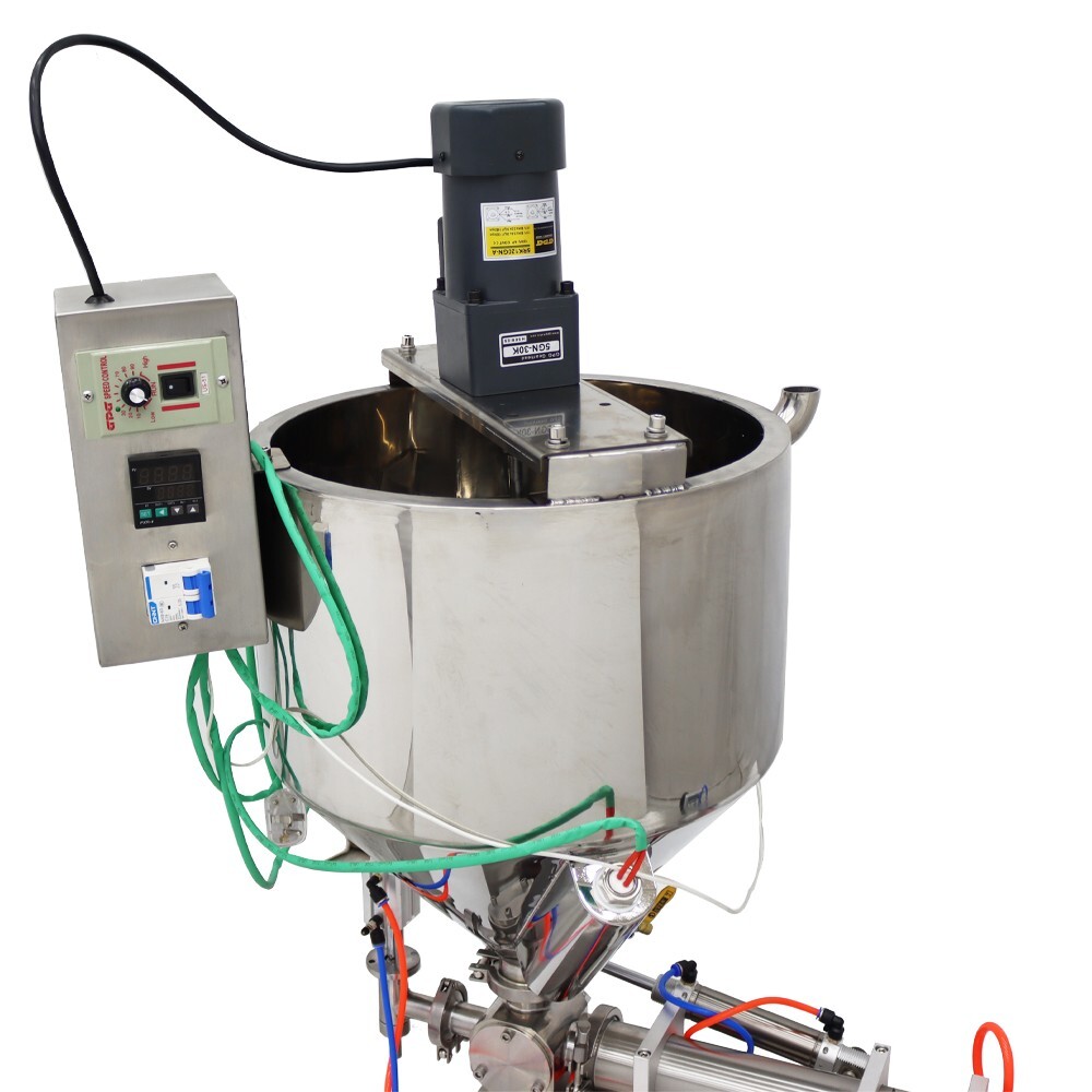 30-300ML Pneumatic Paste Liquid Heating Stirring Filling Machine Single Nozzle