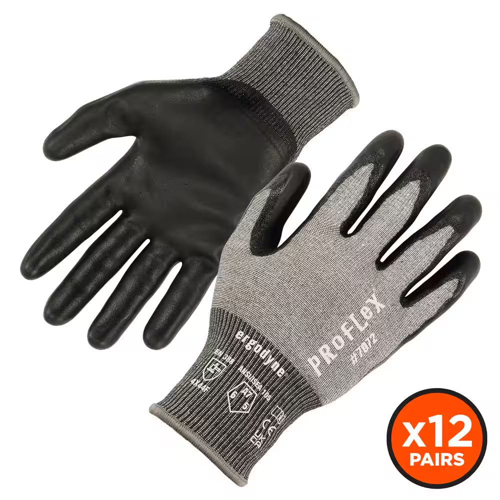 Proflex 7072 Large Gray General Purpose Gloves (12-Pack)