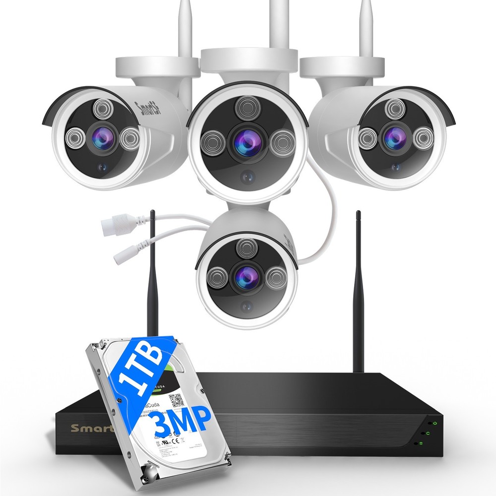 10CH Wireless Security Cameras System 5MP  Outdoor NVR system kit 1TB HDD