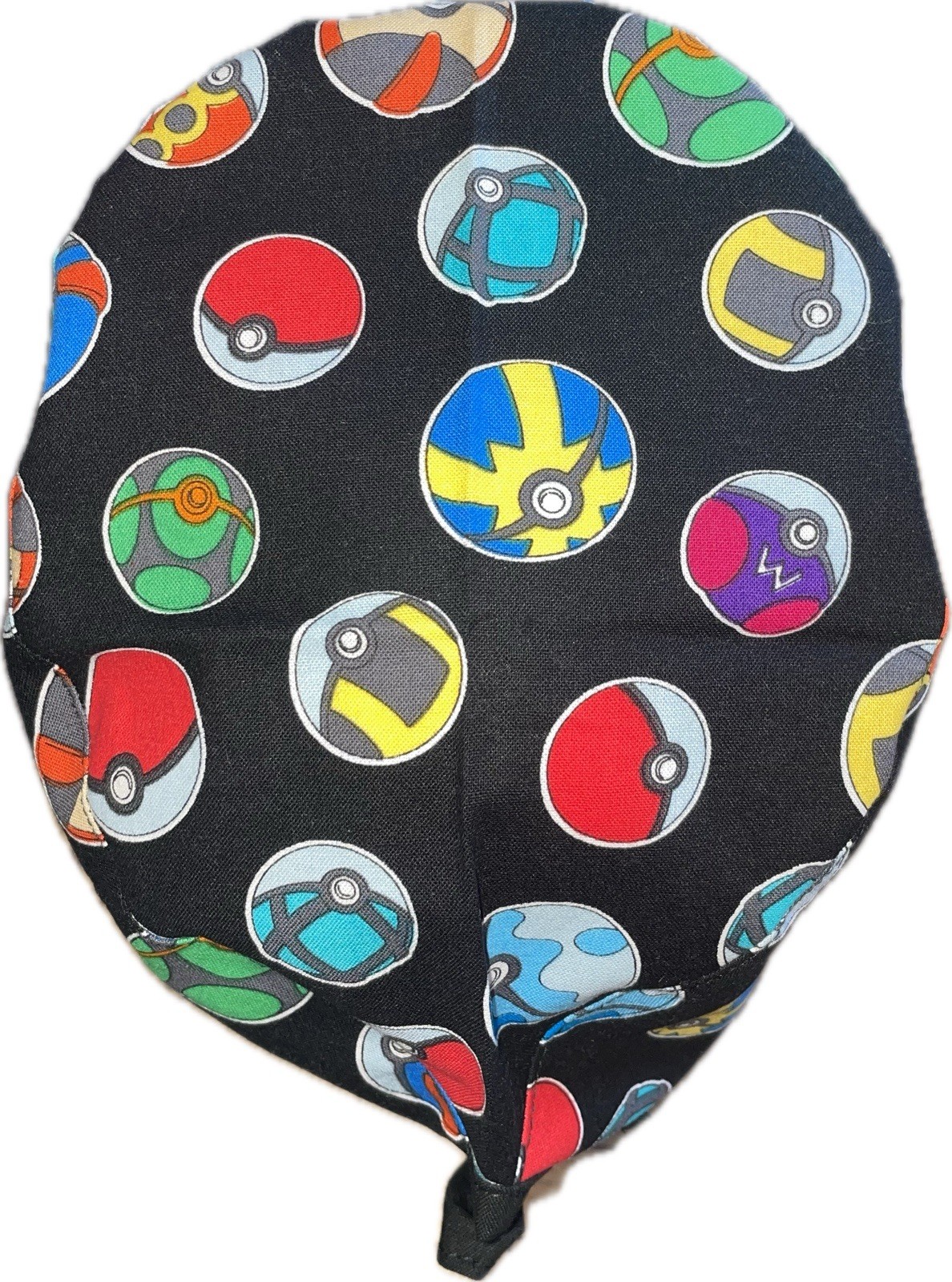 Pokémon Black Circles Scrub Hat Chemo Cap