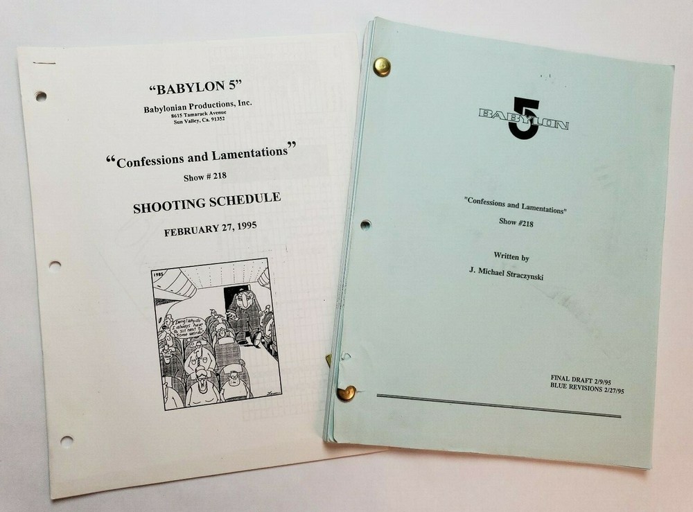 BABYLON 5 / J. Michael Straczynski 1995 TV Script "Confessions and Lamentations"