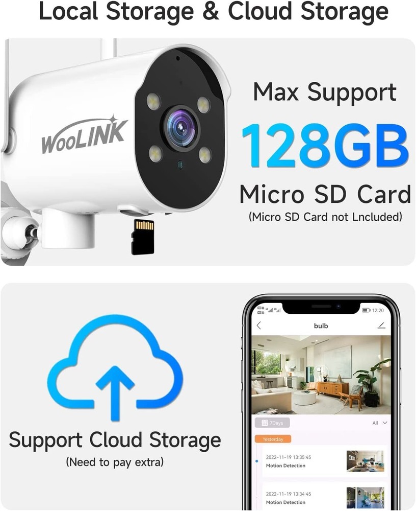 Outdoor Wireless Security Camera Wifi Solar Battery Powered CCTV Camera System