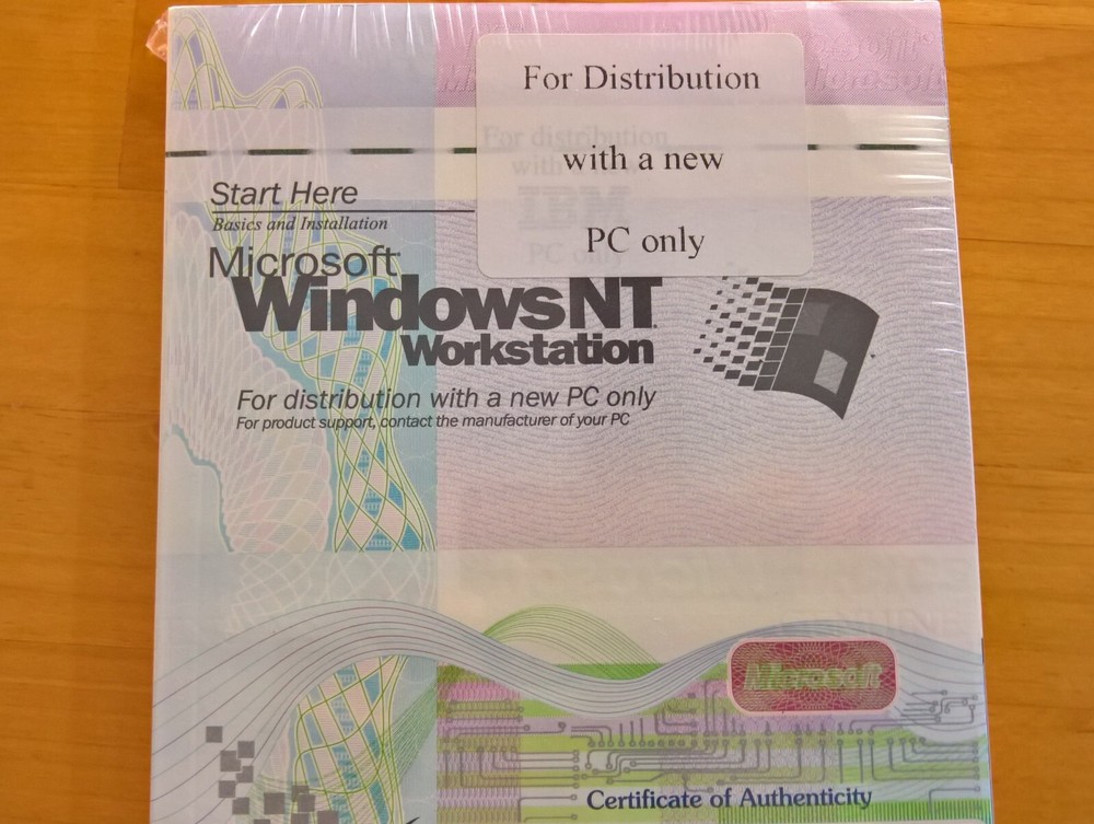 Microsoft Windows NT Workstation 4.0 1-2CPU OEM (have others)