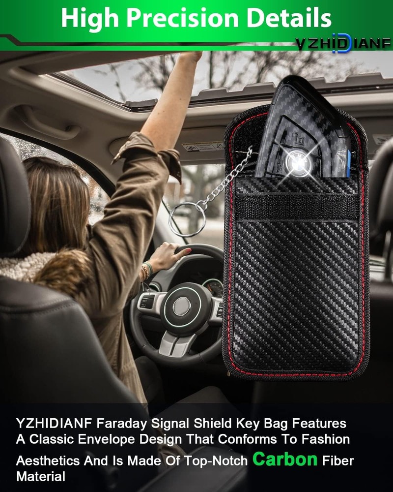Faraday Key Fob Protector (3 Pack), Signal Blocker Pouch, Faraday...