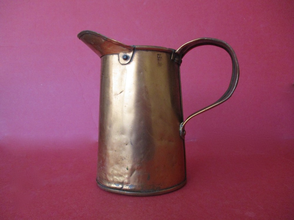 Antique Copper Planter & Antique Copper Pitcher
