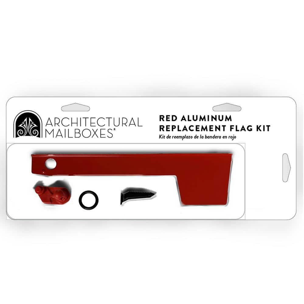 Replacement Aluminium Mailbox Flag Kit Red
