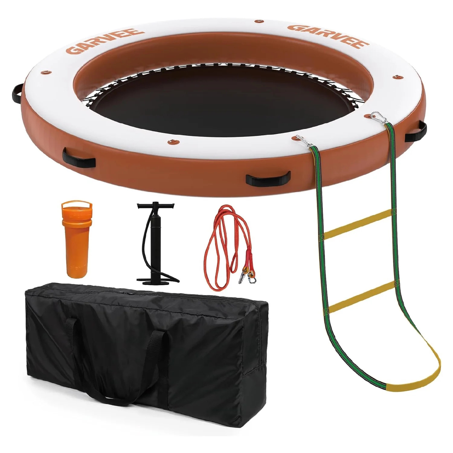 Inflatable Floating Island 8Ft X 8Ft, Portable Water Dock for Beach, Pool, Lake