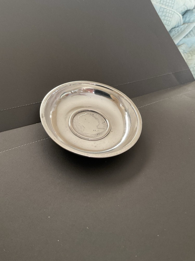 George III HALF CROWN SILVER DISH