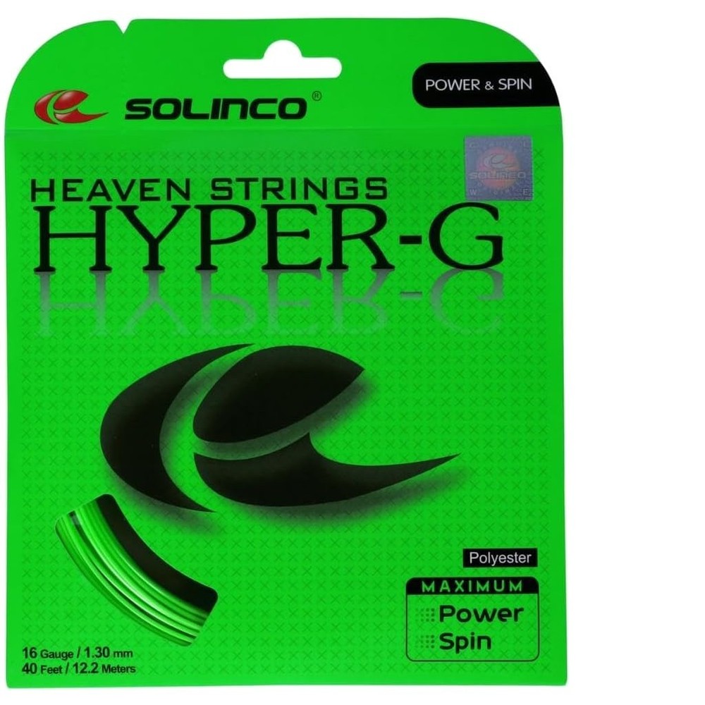 High-Performance 16G Heaven Strings Hyper-G Tennis String - 40ft Co-Polyester