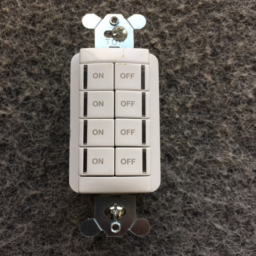 Acuity Controls NPODM 4P WH Push-Button Wallpod (White) Sensor Switch