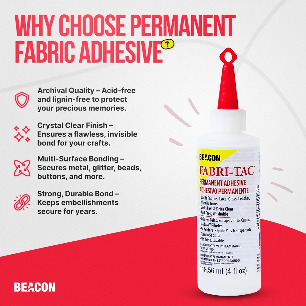 Fabri Tac Glue Multicolor 4 Ounce Home