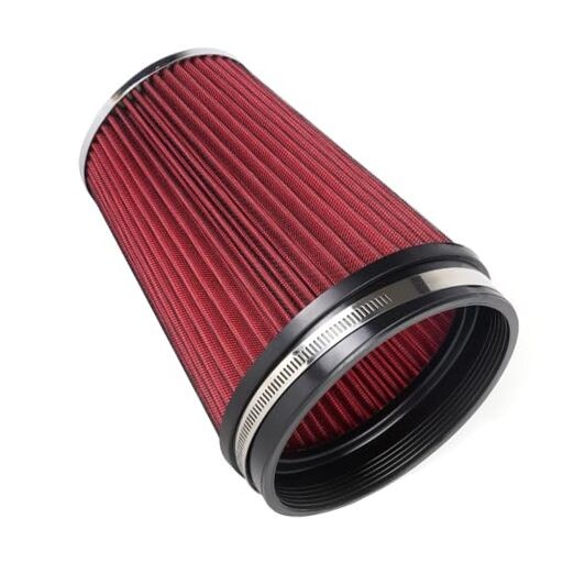 6" Inlet Cold Air Intake Filter Cone Replacement Performance Red (8" Tall)