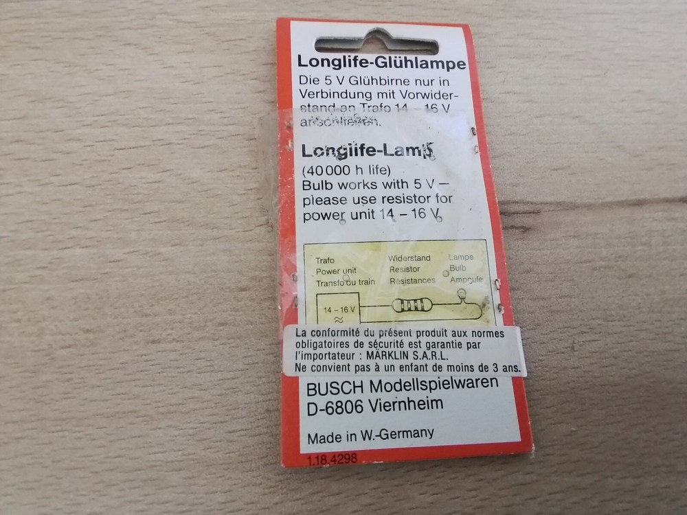 BUSCH HO. REF 4299. BULB. SOUS BLISTER