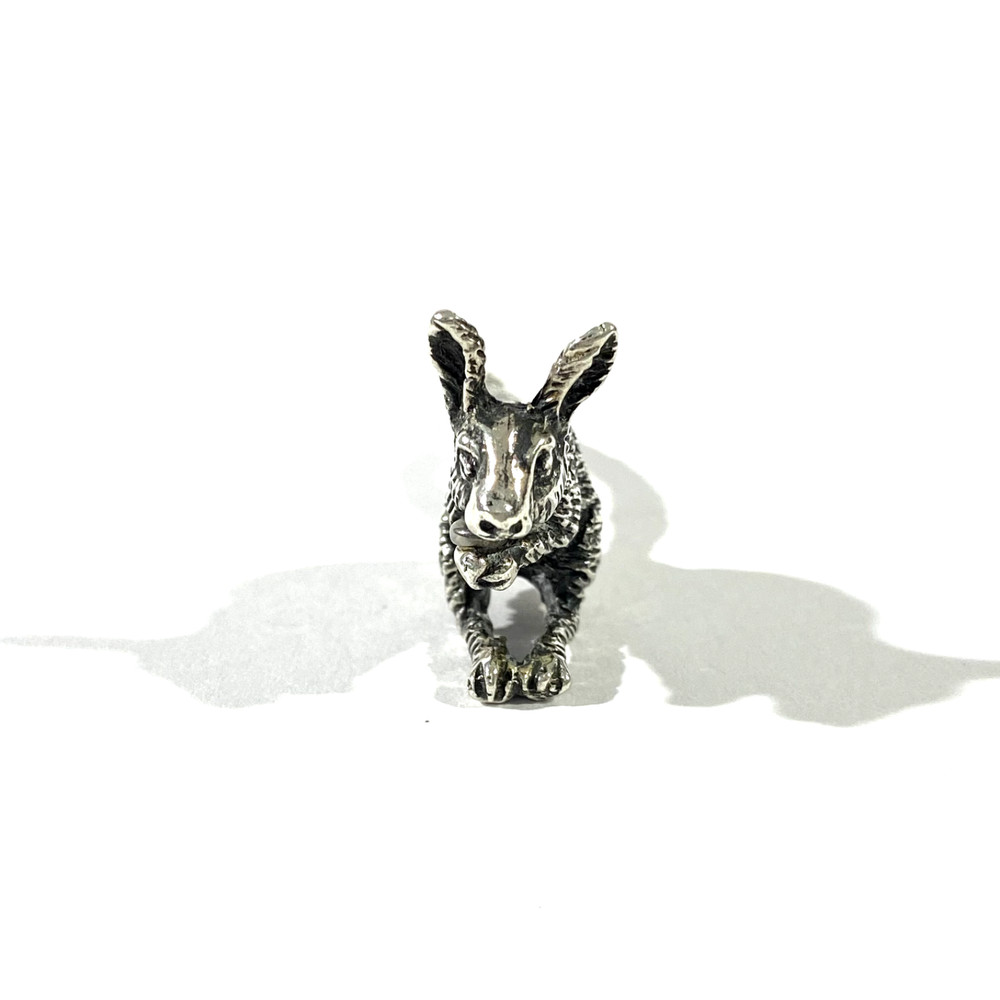 vintage solid silver squirrel miniature , hallmarked italian figurine
