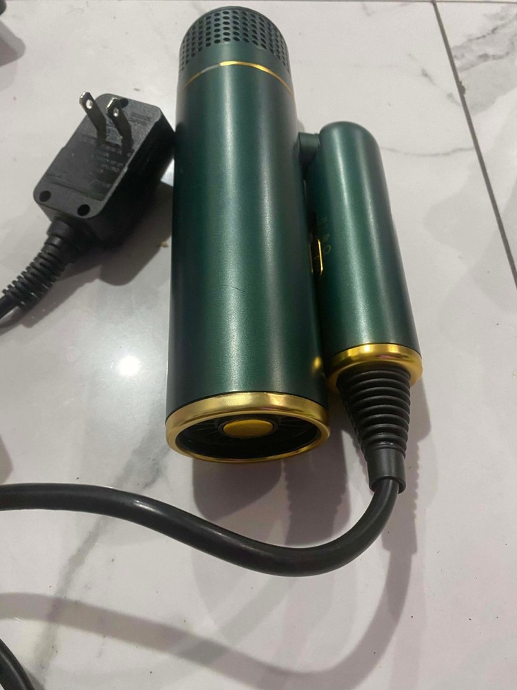 Green Ionic Hair Dryer - Compact Portable Lightweight