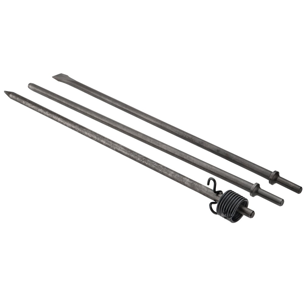 3X 18'' Pneumatic Chisel Long Air Hammer Bit Set with Spring For Concrete, Tile