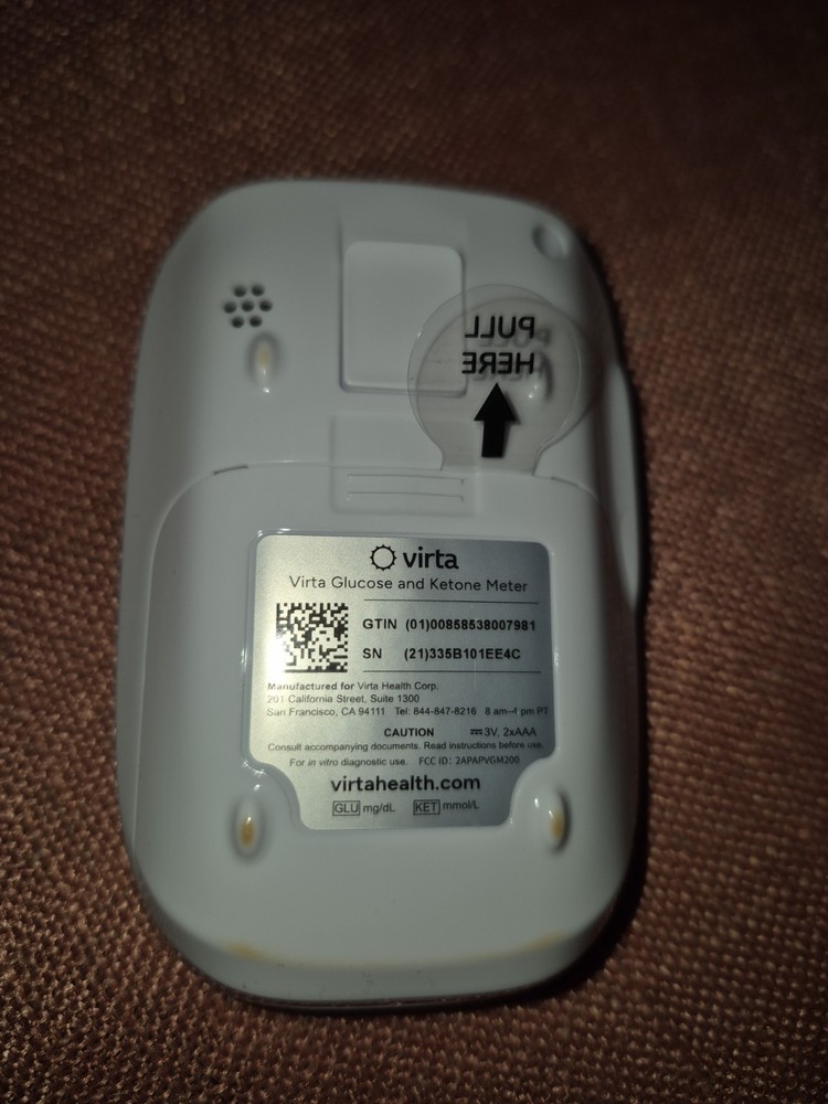 Virta Glucose & Ketone Meter Kit Bluetooth -New Open Box