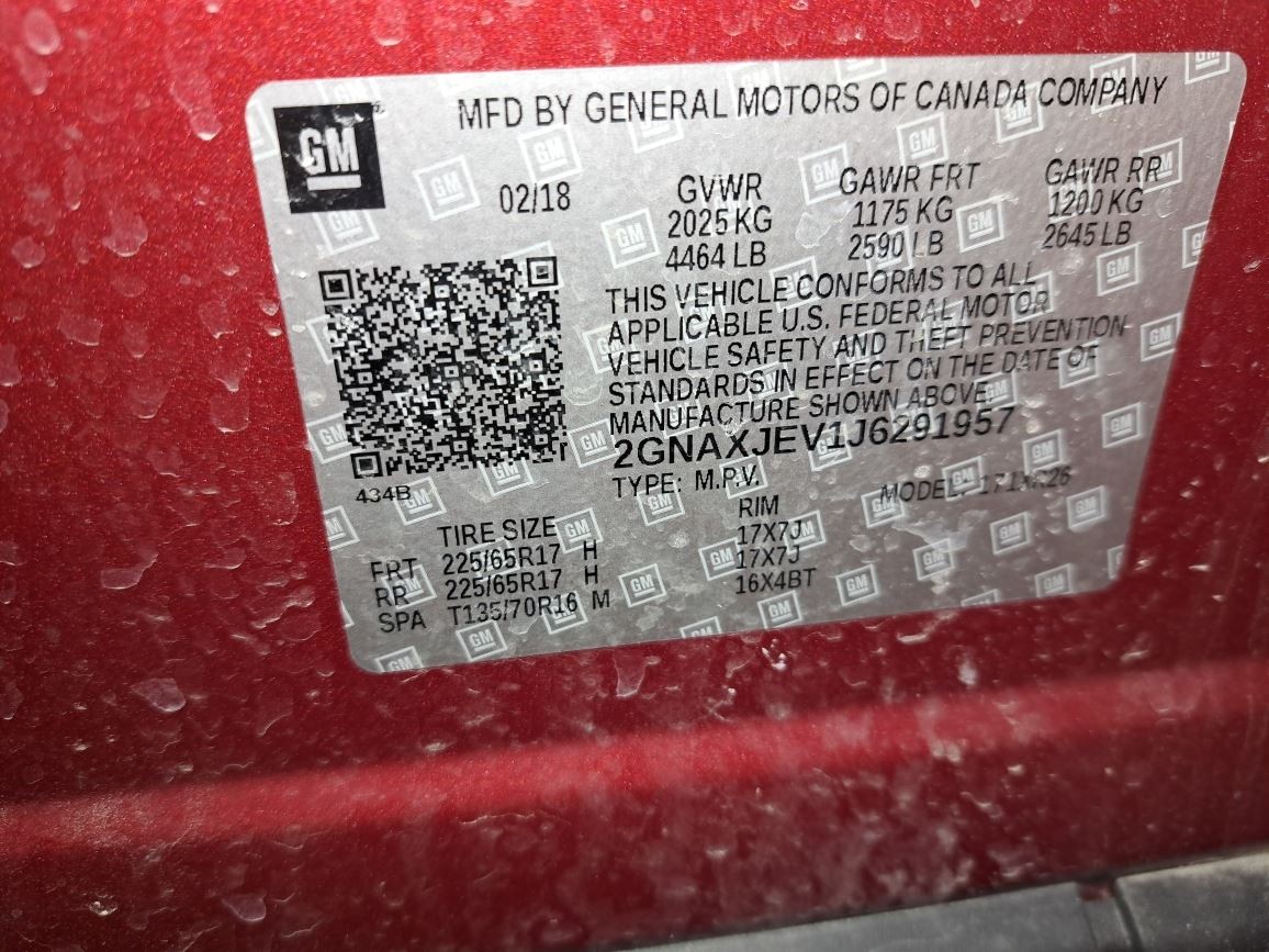 2018 Equinox Transmission/Transaxle Sku#4360148