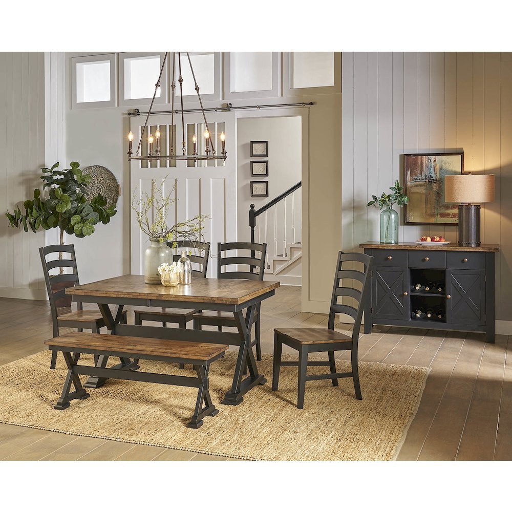 Stormy Ridge Bench, Chicory / Black