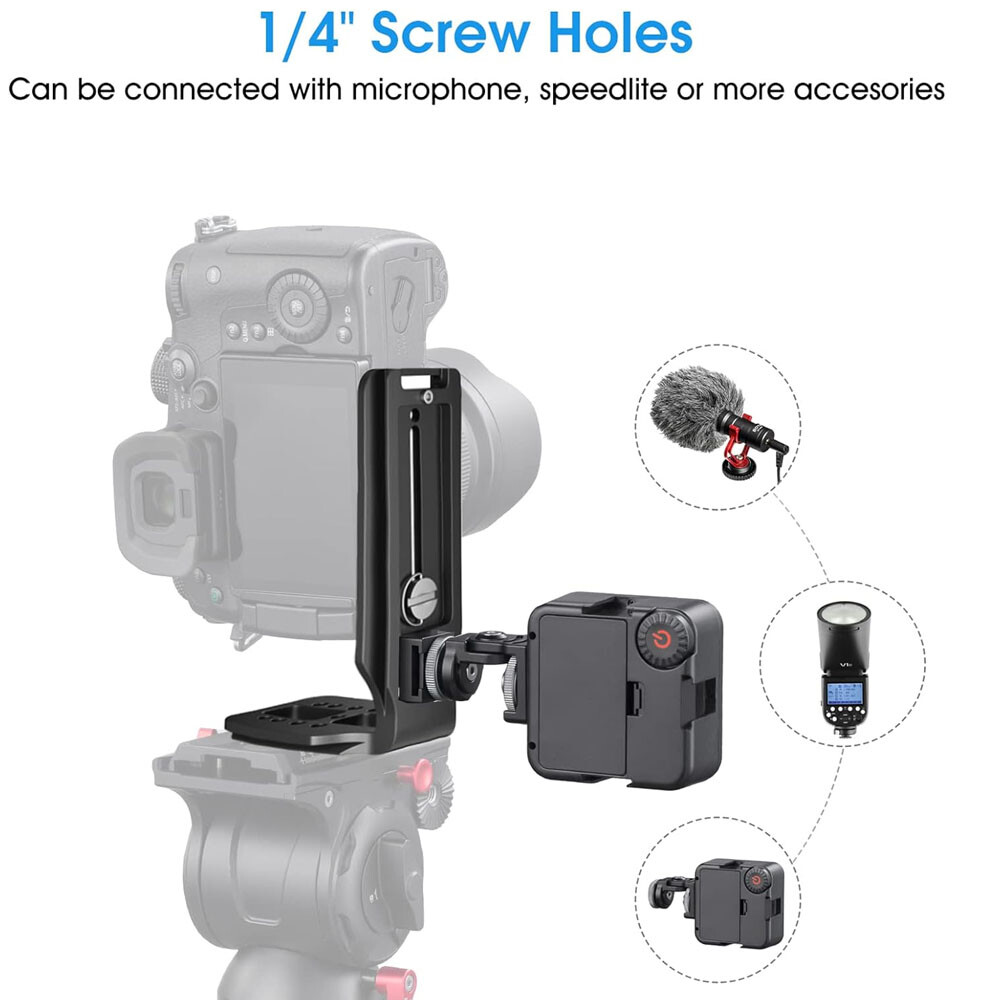 2pcs L-Bracket Quick Release Plate For Camera DSLR Camcorder Nonslip Bracket