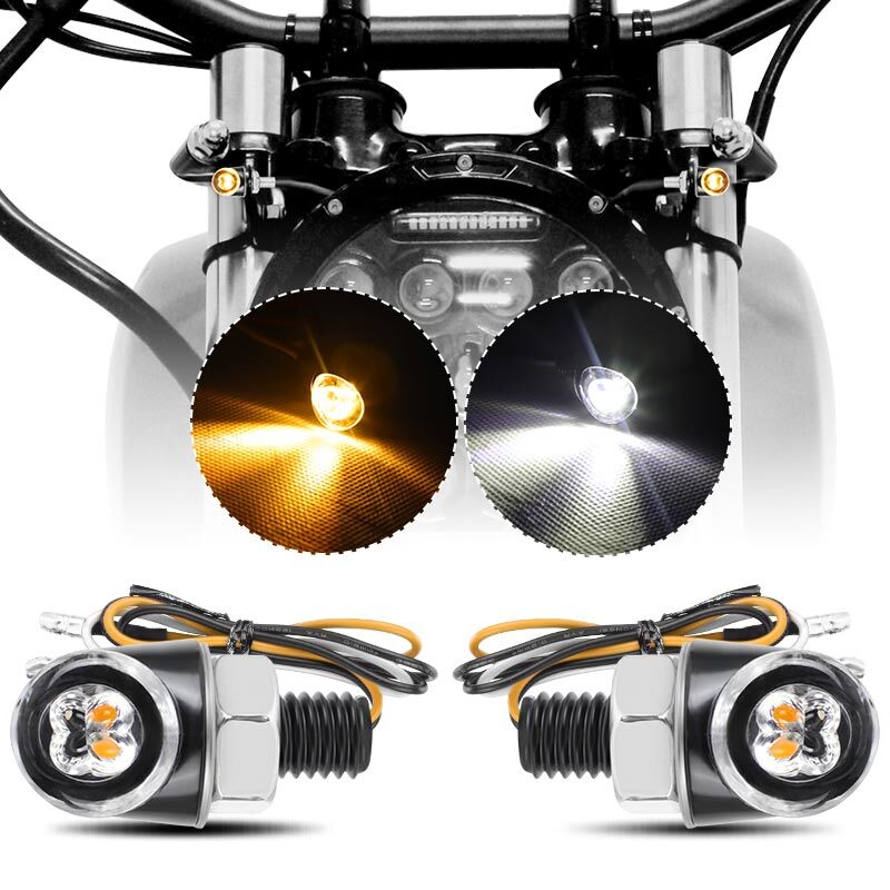 4pcs LED Mini Motorcycle Turn Signal Indicator Brake Light Running Lamp DRL 12V